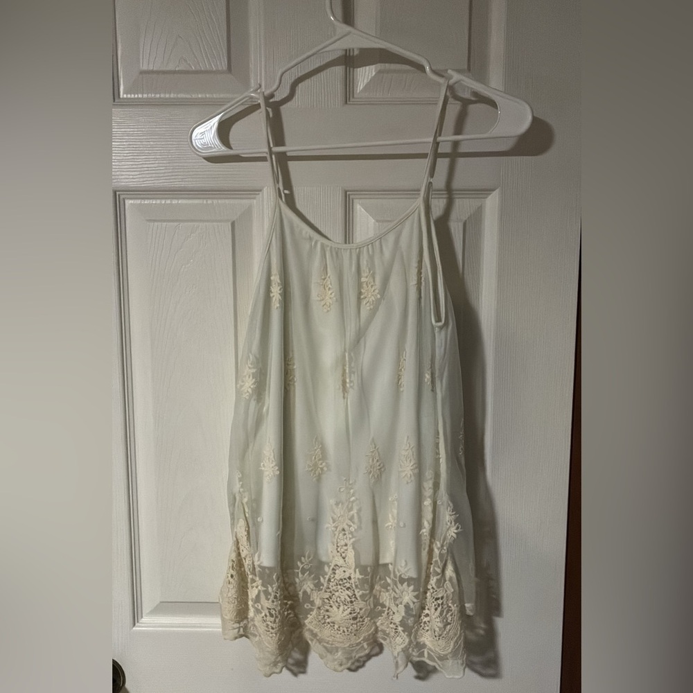 Elegant Cream Lace Women’s Top